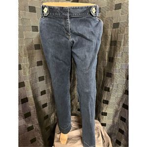 Ann Taylor LOFT Women's‎ Cute Boot Cut Large Side Buttons Jeans Size 6